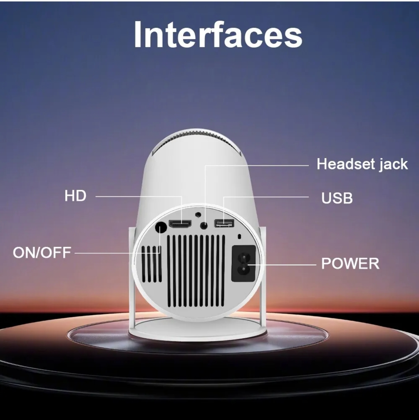 مینی ویدیو پرژکتور ۱۸۰ درجه هوشمند اندرویدی مدل HY300