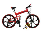 دوچرخه تاشو 26 فول آلمینیومی هامر قرمز