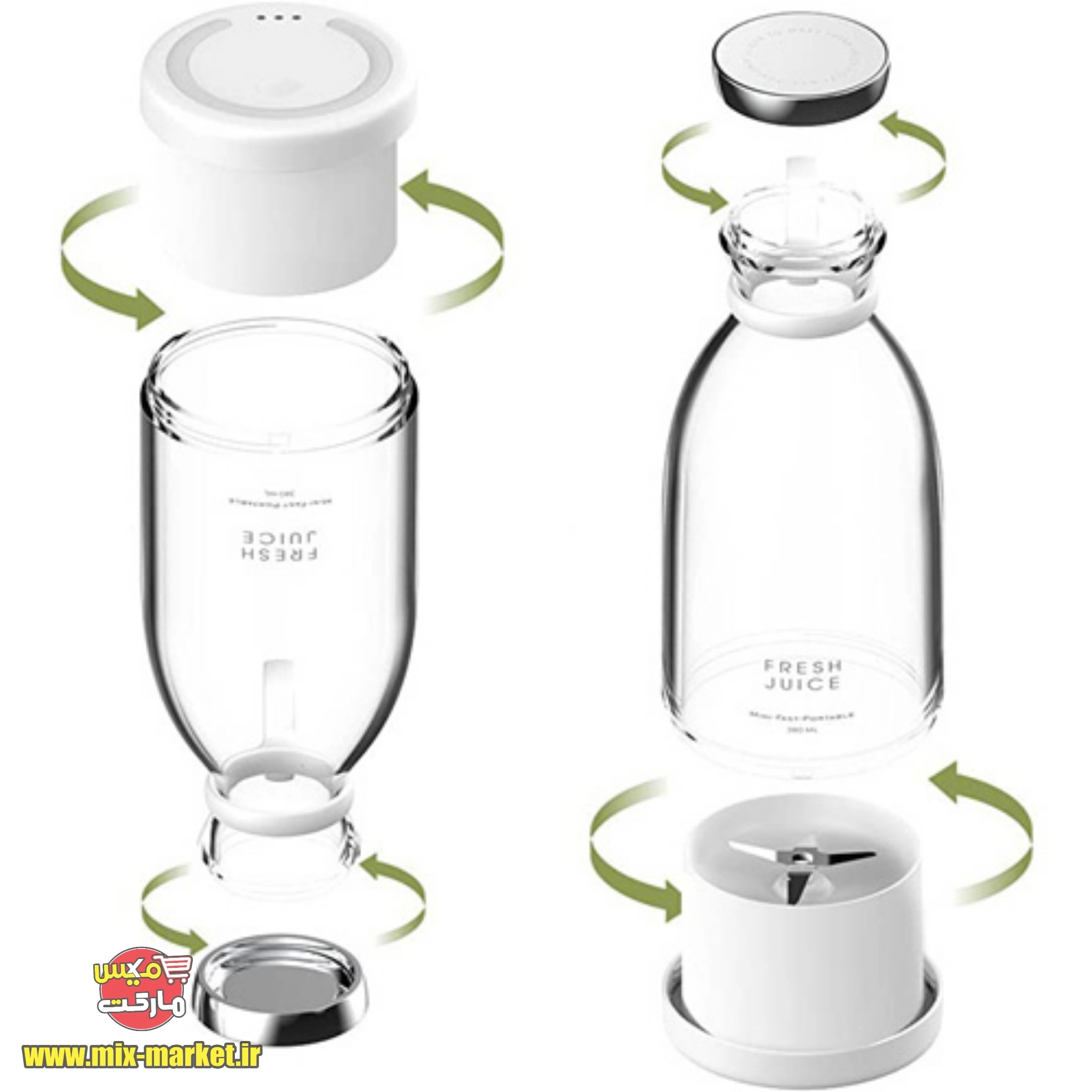 بطری مخلوط کن Fresh Juice Bottle Blender 214B