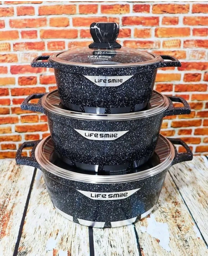 قابلمه لایف اسمایل ده پارچ گرانیت طرح جدید