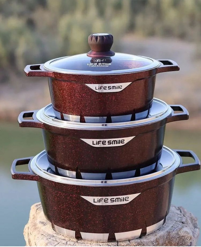 قابلمه لایف اسمایل ده پارچ گرانیت طرح جدید